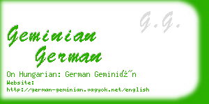 geminian german business card